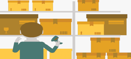 Illustration of a warehouse